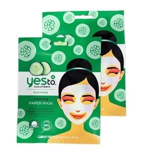Yes To Cucumber Soothing Calming Facial Face Mask Set of 2!
